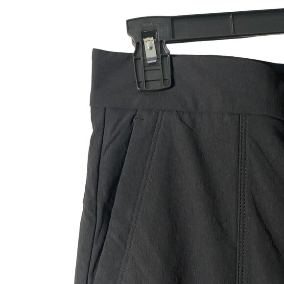 Athleta Hiking Black Zip Nylon Wander Stash Skinny Stretch Pants Women Size 6 - Picture 4 of 9